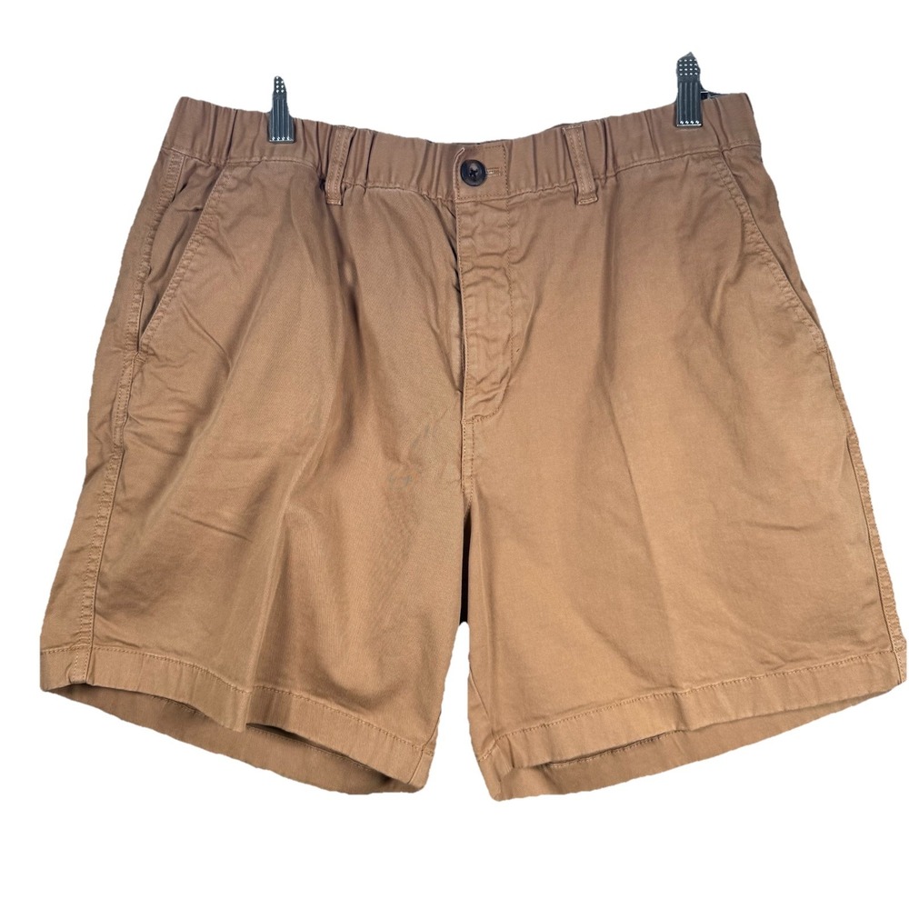 BEARBOTTOM‎ Shorts Mens XL Brown Elastic Stretch 7" Inseam Flap Pocket